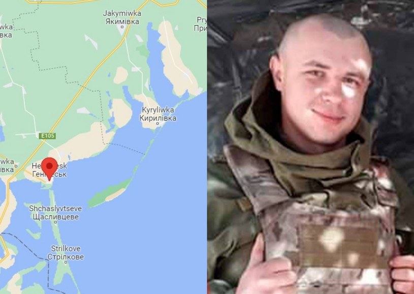 Młody żołnierz zginął w pobliżu miasta Heniczesk (Źródło: Google Maps/Facebook) /