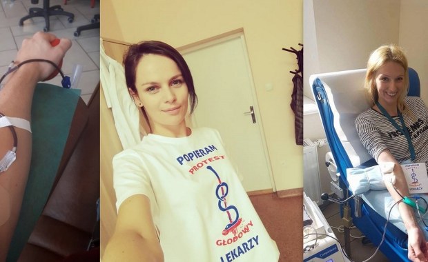 Młodzi lekarze protestują. Głodówka i oddawanie krwi