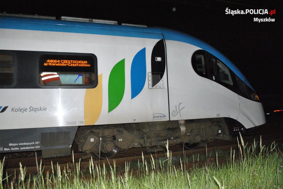 Młodzi ludzie blokowali przejazd pociągów /Śląska policja /