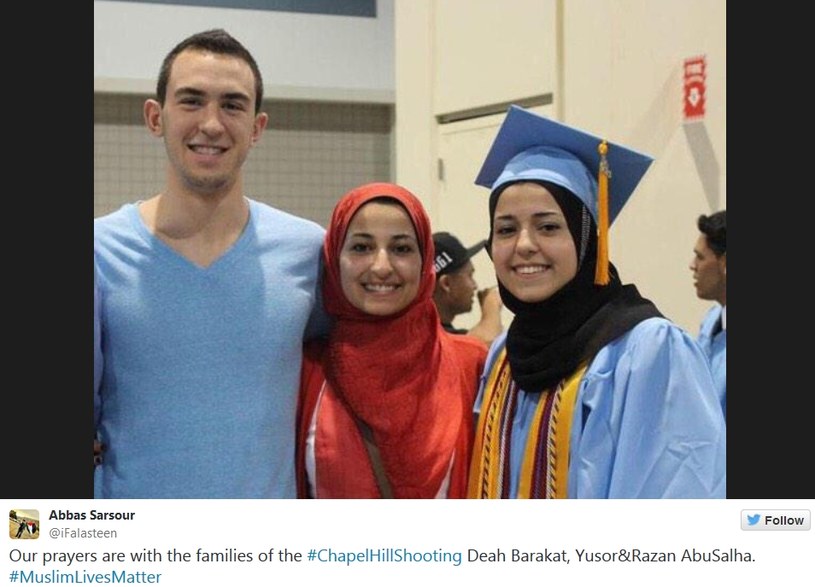 Młodzi muzułmanie - ofiary strzelaniny /Twitter