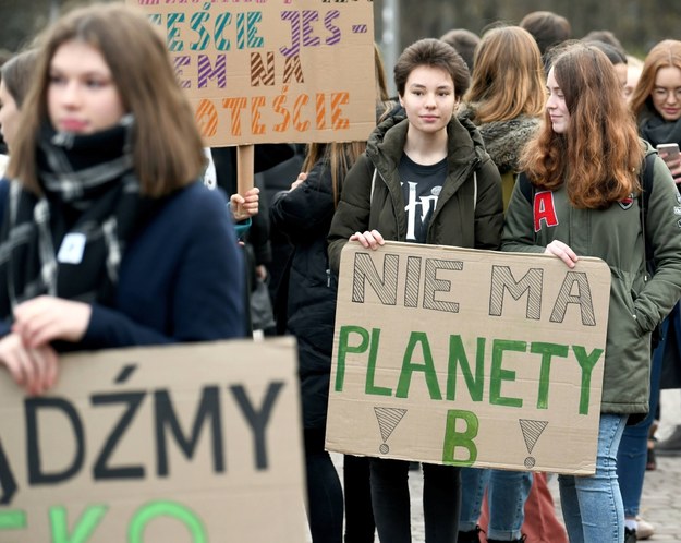 Młodzieżowy Strajk Klimatyczny w Rzeszowie /Darek Delmanowicz /PAP