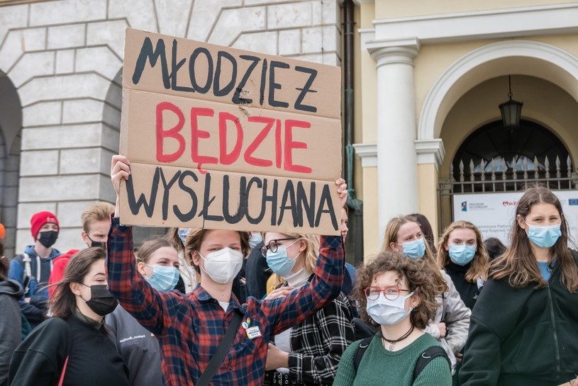 Młodzieżowy Strajk Klimatyczny. /fot. Krzysztof Zuczkowski /Agencja FORUM
