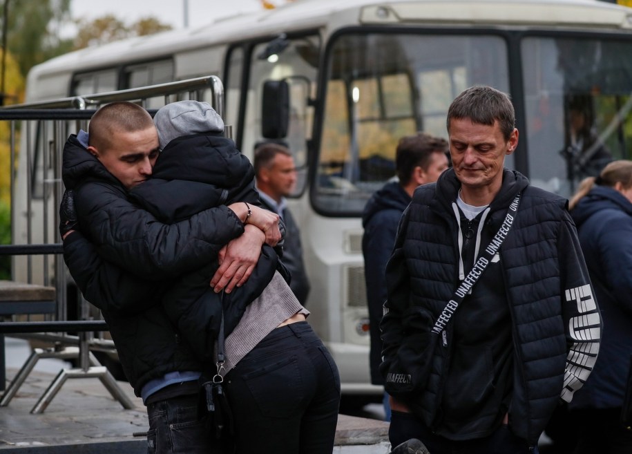 Mobilizowani rosyjscy żołnierze /YURI KOCHETKOV /PAP/EPA