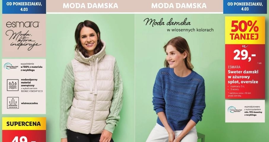 Modne swetry o 50% taniej w Lidlu! /Lidl /INTERIA.PL