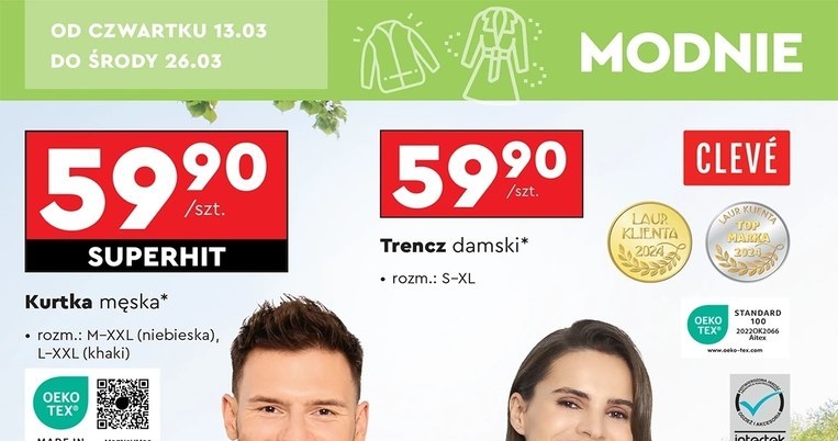 Modny trencz damski tańszy niż w sieciówkach! Tylko teraz dostępny w Biedronce także w większych rozmiarach /Biedronka