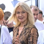 Modowy eksperyment Grażyny Torbickiej. To najmodniejszy look nadchodzącej jesieni? Buty skradły show