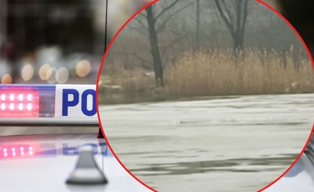 Mogło dojść do tragedii. Dwóch nastolatków skakało po zamarzniętej rzece 