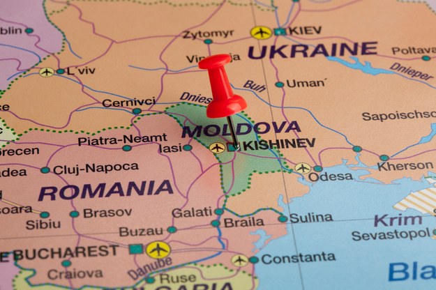 Mołdawia i jej geopolityczne położenie na mapie /Shutterstock