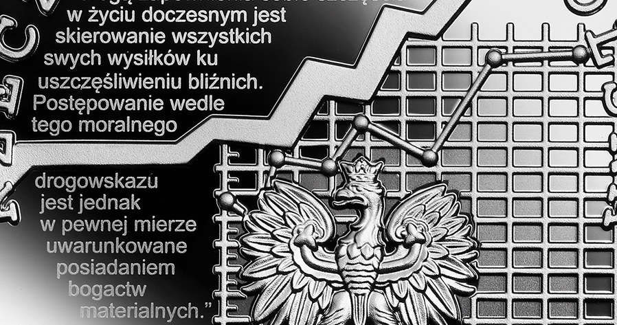 Moneta kolekcjonerska NBP: Wielcy polscy ekonomiści - Adam Krzyżanowski, 10 zł, detal awersu /NBP
