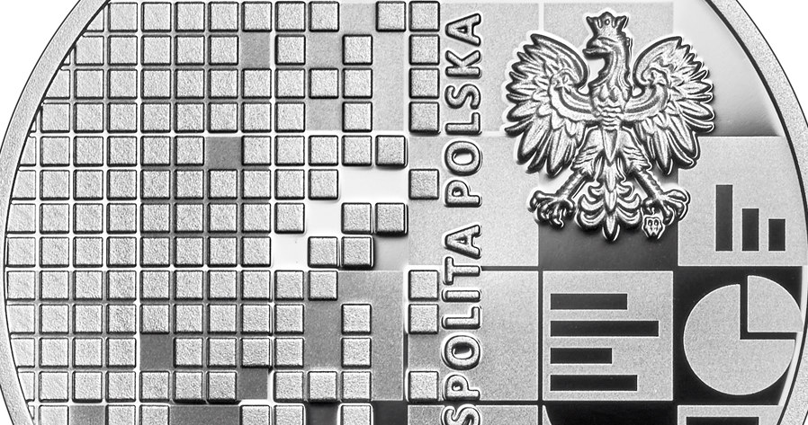 Moneta kolekcjonerska NBP: Wielcy polscy ekonomiści - Władysław Zawadzki, 10 zł, detal awersu /NBP