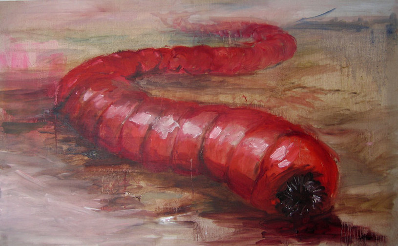 Mongolski robak śmierci na obrazie malarza Pietera Dirxa /Wikipedia