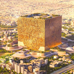 Monumentalny wieżowiec nowym centrum Rijadu, stolicy Arabii Saudyjskiej