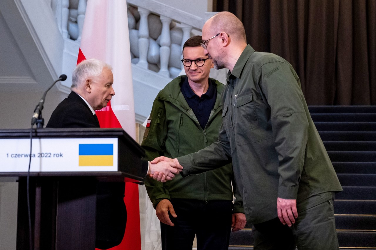 Morawiecki i Kaczyński w Kijowie. "Nasza walka jest wspólna"