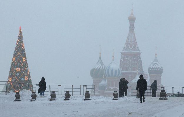 Moskwę zasypał śnieg /AFP