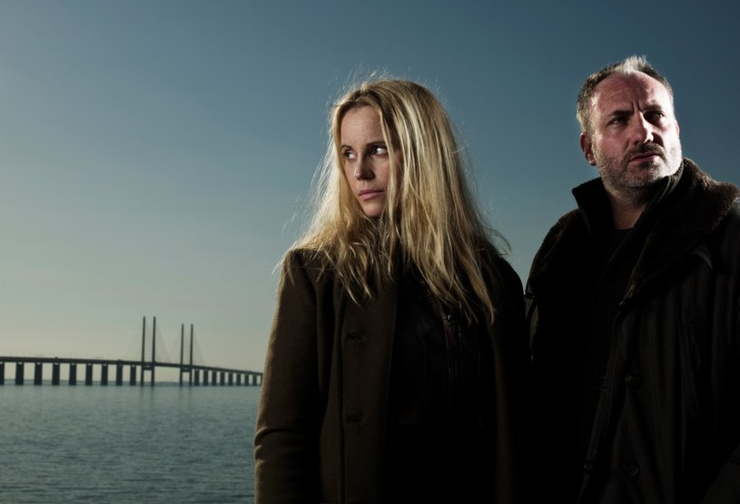 "Most nad Sundem": Martin (Kim Bodnia) musi dogadać się z Sagą (Sofia Helin), by wspólnymi siłami złapać mordercę grasującego na terenie Danii i Szwecji. /materiały prasowe