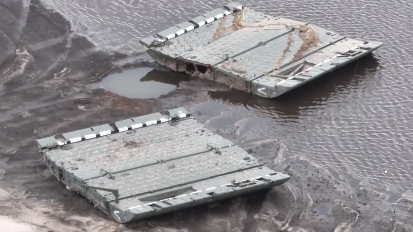 Most pontonowy trafiony i zatopiony. Ukraińskie wojska pod Moszczunem zaliczyły prawdziwy "strzał w dziesiątkę" /Twitter