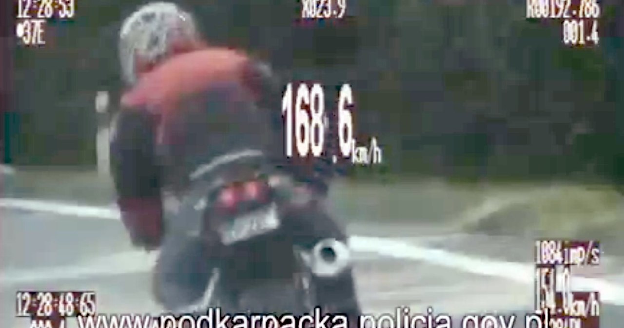 Motocyklista nie miał dokumentów i łamał wszystkie przepisy /Policja