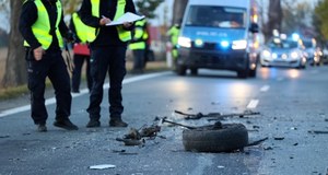 Motocyklista wypadł z drogi i uderzył w słup. Dramat w Śląskiem