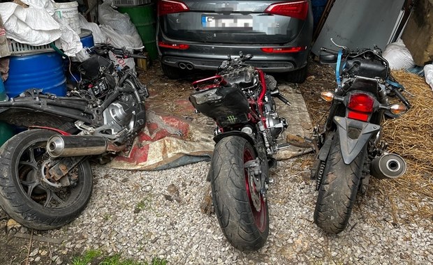 Motocyklowa "dziupla" w Łódzkiem zlikwidowana przez policjantów