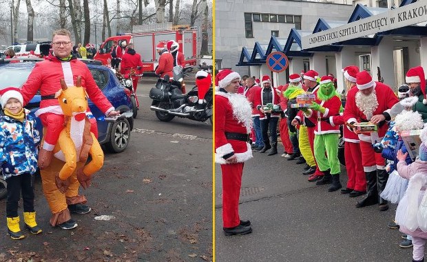 MotoMikołaje dojechały do Uniwersyteckiego Szpitala Dziecięcego w Krakowie