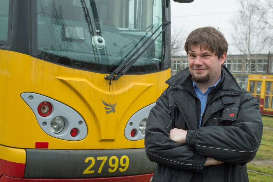 Motorniczy Michał Luter /Grzegorz Michałowski /PAP