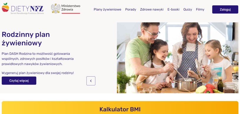 Można od ręki skorzystać z darmowych jadłospisów dla siebie i całej rodziny. Wystarczy założyć konto na portalu. /diety.nfz.gov.pl/ /materiał zewnętrzny