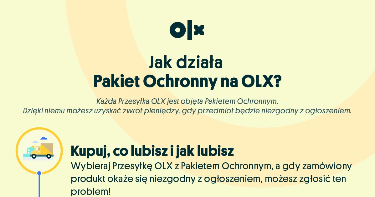 Można zdarzenie zgłosić do zespołu OLX, który rozpatrzy wniosek /materiały promocyjne