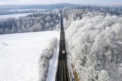 Mroźny poranek w Cisowej na Pogórzu Przemyskim