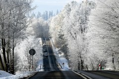 Mroźny poranek w Cisowej na Pogórzu Przemyskim