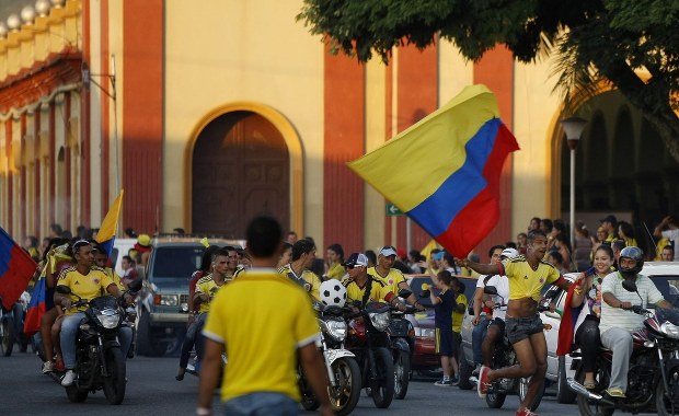 Mundial 2014: Euforia w Kolumbii po wyeliminowaniu Urugwaju 