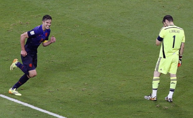 Mundial 2014. Hiszpania - Holandia. Grad bramek, mistrzowie świata pokonani