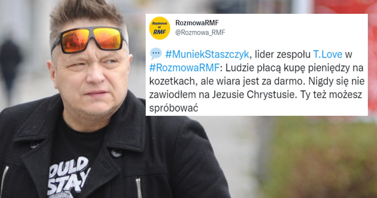 Muniek Staszczyk /@Rozmowa_RMF/Twitter/ Piotr Andrzejczak  /MWMedia