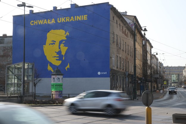 Mural "Chwała Ukrainie" w Krakowie /	Łukasz Gągulski /PAP