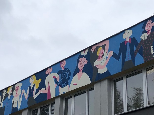 Mural, Uniwersyteckie Centrum Kliniczne w Katowicach /Anna Kropaczek, RMF FM /RMF24