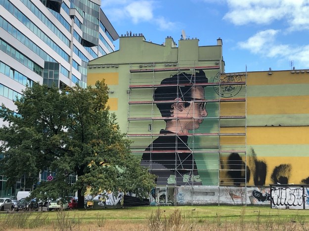 Mural upamiętniający Jana Lityńskiego powstaje w Warszawie /Michał Dobrołowicz /RMF FM