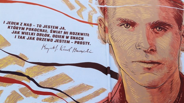 Mural upamiętniający Krzysztofa Kamila Baczyńskiego /Piotr Szydłowski /RMF FM
