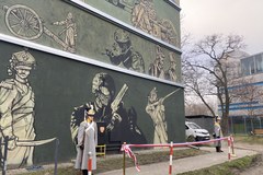 Mural upamiętniający obronę Reduty Ordona na warszawskiej Ochocie