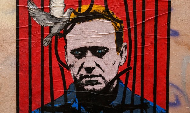 Mural z Aleksiejem Nawalnym /Fabio Frustaci /PAP/EPA