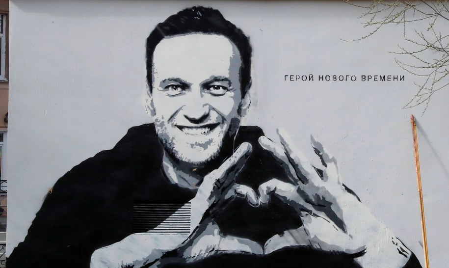 Mural z Aleksiejem Nawalnym /ANATOLY MALTSEV  /PAP/EPA