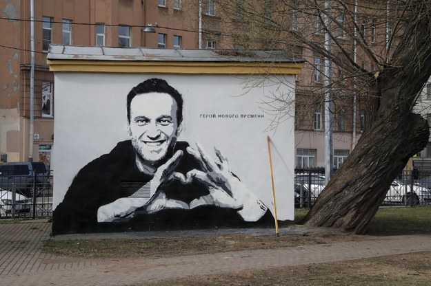 Mural z Aleksiejem Nawalnym /ANATOLY MALTSEV  /PAP/EPA