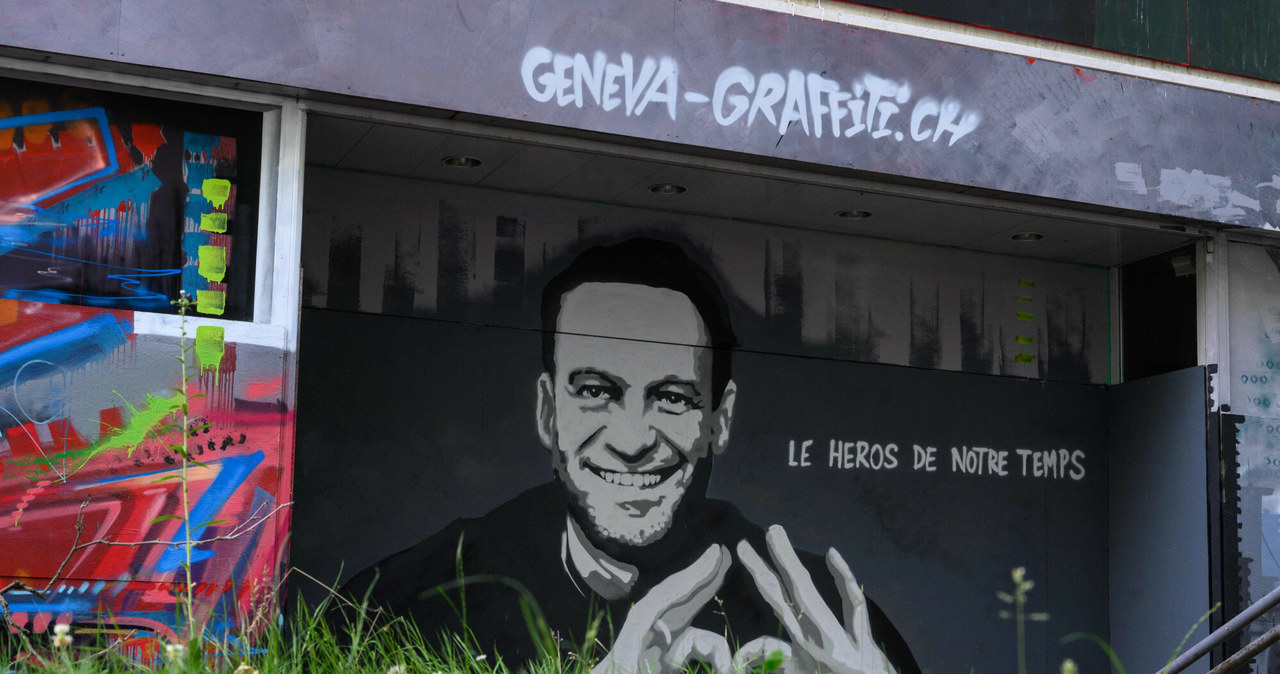 Mural z portretem Aleksieja Nawalnego w Genewie / FABRICE COFFRINI /East News
