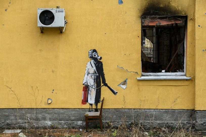 Murale Banksy'ego na Ukrainie /Maxym Marusenko/NurPhoto /Getty Images