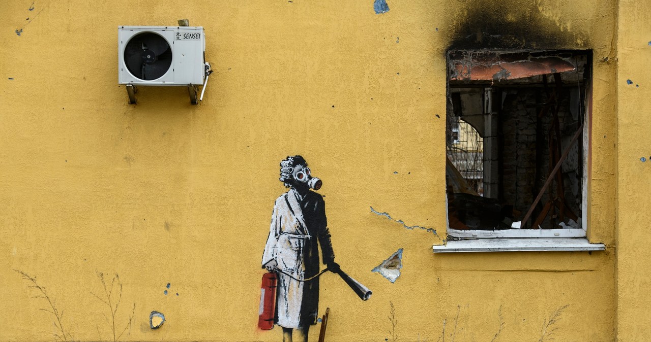 Murale Banksy'ego na Ukrainie /Maxym Marusenko/NurPhoto /Getty Images