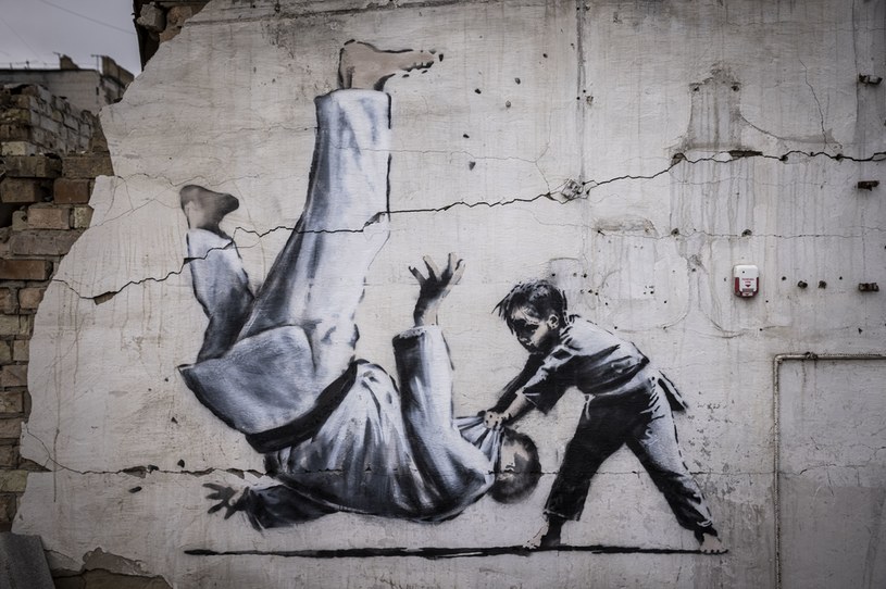 Murale Banksy'ego na Ukrainie /Ed Ram / Stringer // Global Images Ukraine / Contributor /Getty Images