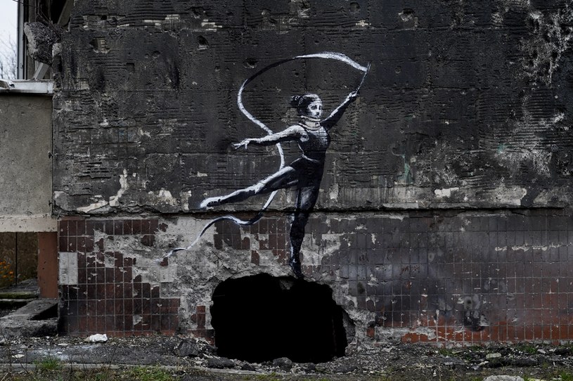 Murale Banksy'ego na Ukrainie /Ed Ram / Stringer // Global Images Ukraine / Contributor /Getty Images