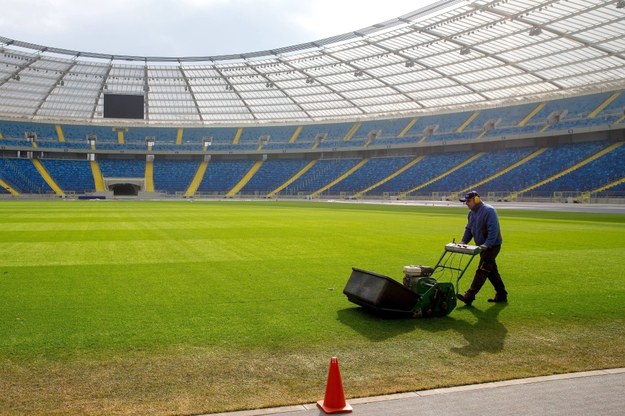 Murawa rozłożona na Stadionie Śląskim przed piłkarskim meczem towarzyskim Polska - Korea Południowa / Andrzej Grygiel /PAP