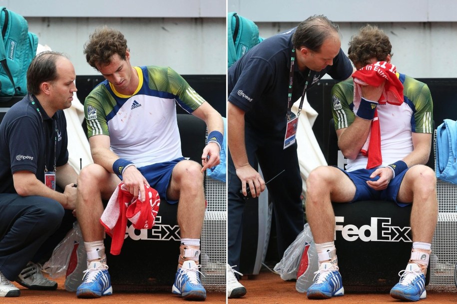 Murray musiał skreczować z powodu kontuzji /ALESSANDRO DI MEO    /PAP/EPA