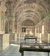 Muzea Watykańskie, wnętrze Biblioteki Watykańskiej /Encyklopedia Internautica