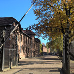 Muzeum Auschwitz: Uszkodzony sufit w tzw. saunie w byłym Birkenau