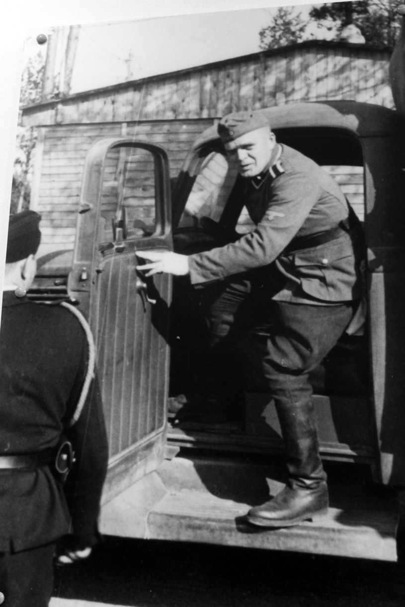 Muzeum przy obozie zagłady Treblinka - na zdjęciu Fritz Schmidt, jeden z członków załogi obozu /Sławomir Olzacki /Agencja FORUM